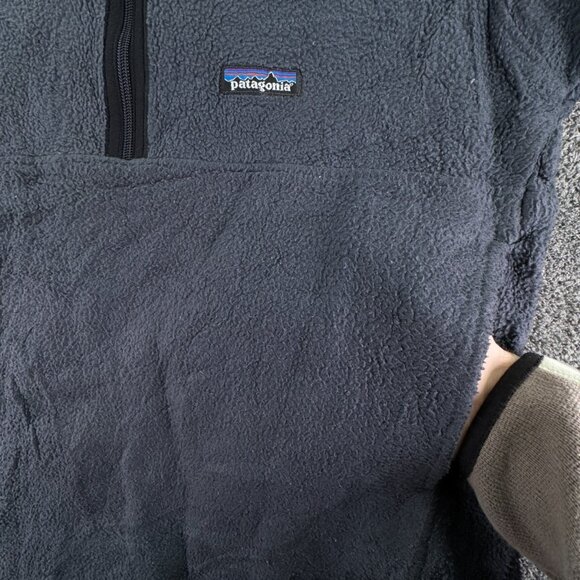 VTG Patagonia Synchilla Fleece Gray Pullover Jacket 1/2 Zip Small W/ Big Pocket - Picture 11 of 12